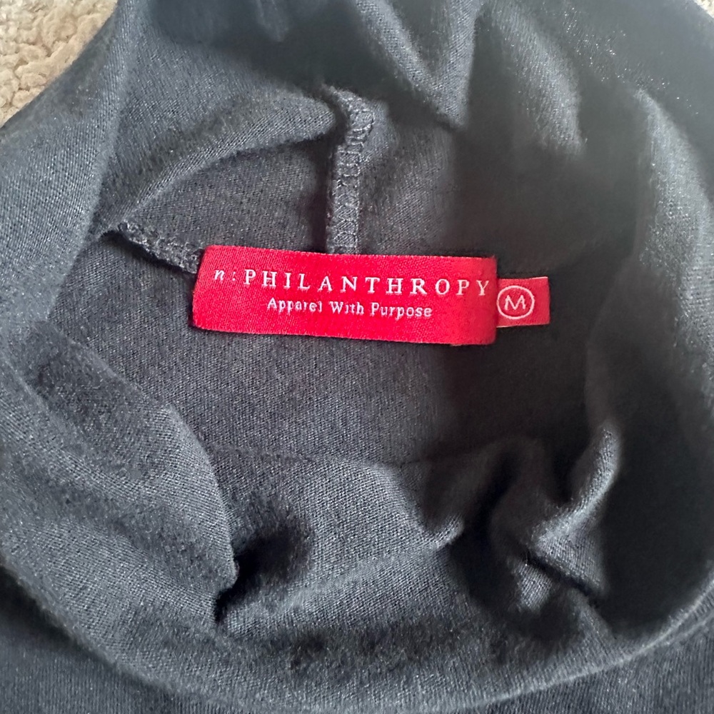 n:PHILANTHROPY Black Sleeveless Mock Neck